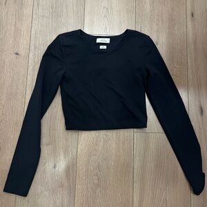 Aritzia Babaton Contour Crew Cropped Long Sleeve